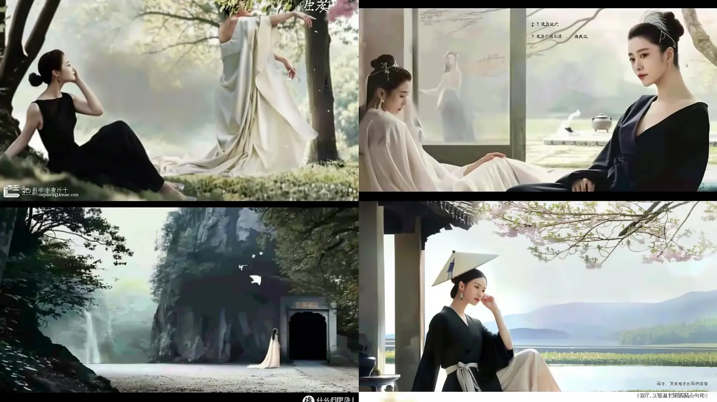 Ethereal Elegance in Monochromatic Serenity - Midjourney sref style