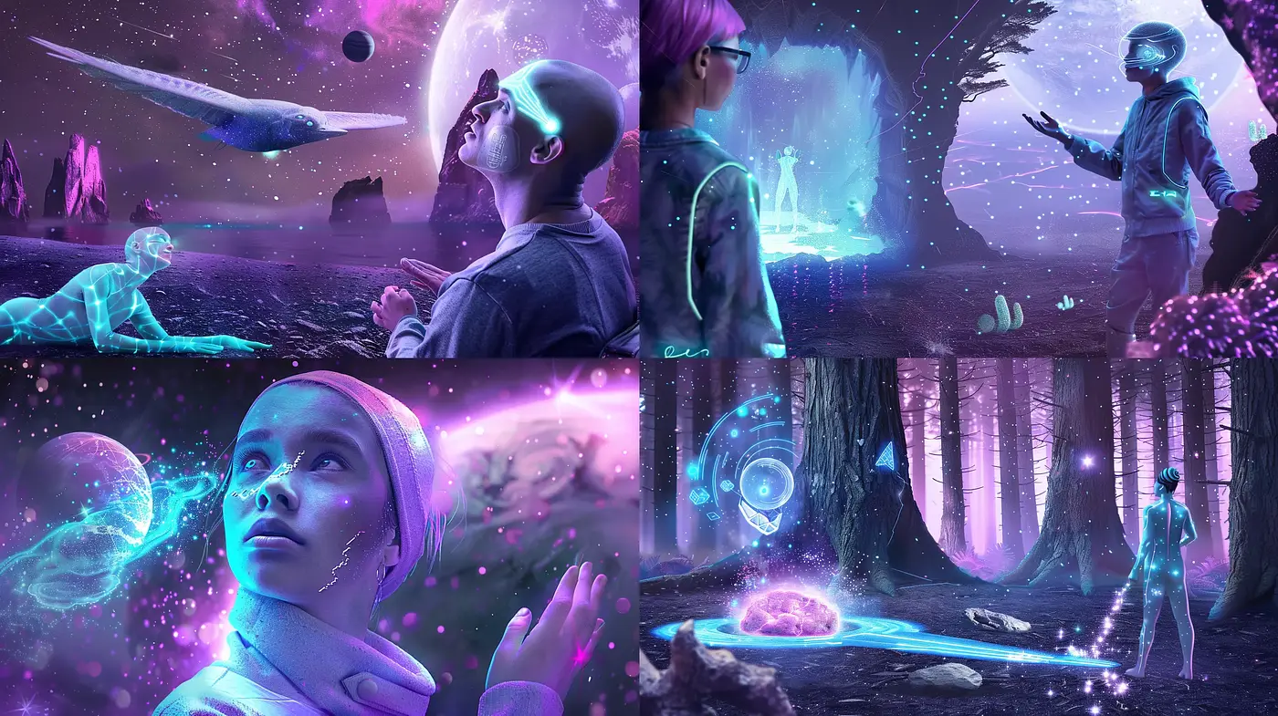 Ethereal Twilight Visions with Luminous Sci-Fi Overtones - Midjourney sref style