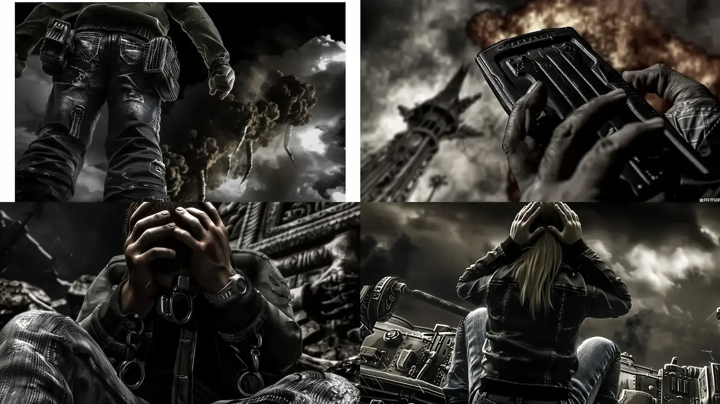 Dramatic and Gritty Post-Apocalyptic Visuals with Emotional Depth - Midjourney sref style