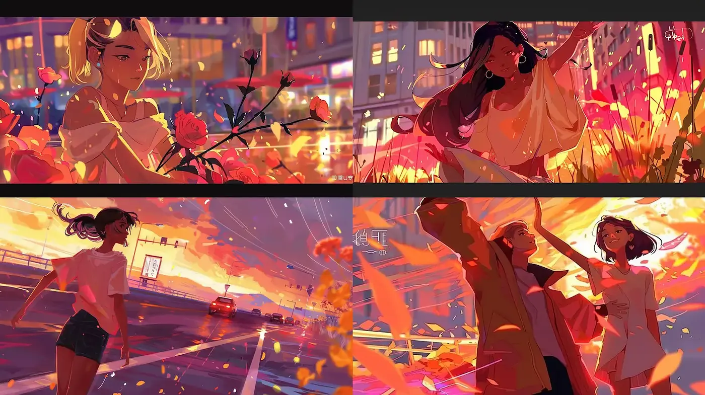 Dynamic and Vibrant Digital Art Influenced by Urban Aesthetics - Midjourney sref style