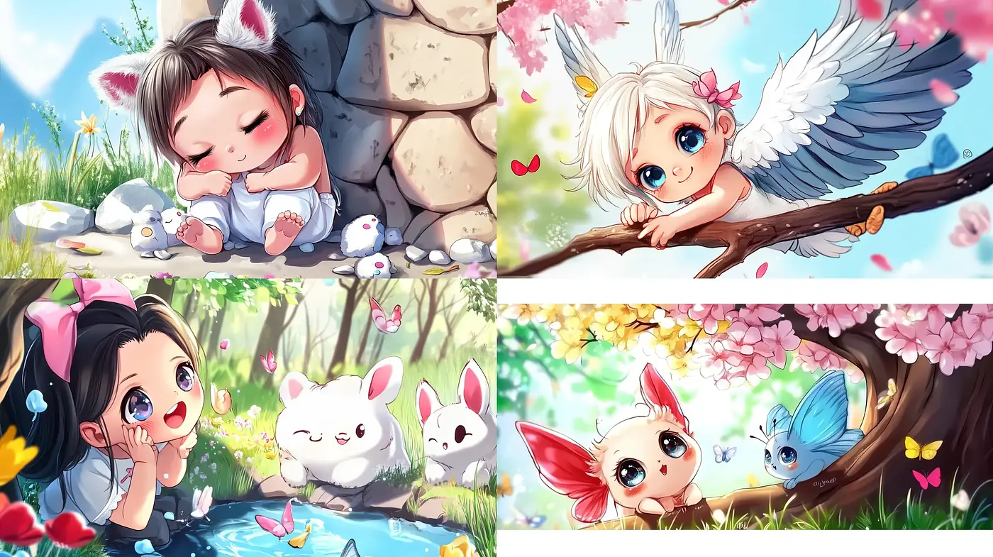Enchanting Whimsicality: A Fusion of Bright Anime-Inspired Delight - Midjourney sref style
