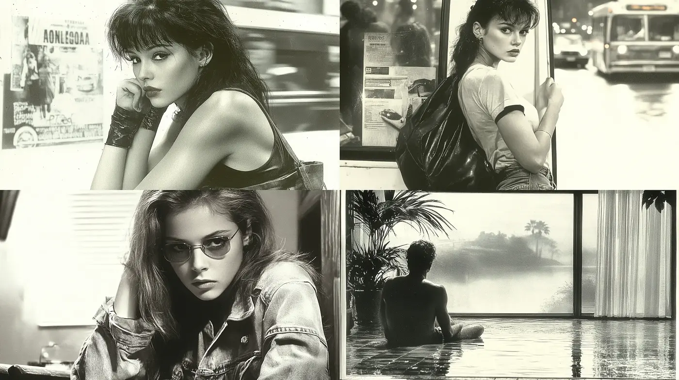 Monochromatic Nostalgia with a Cinematic Touch - Midjourney sref style