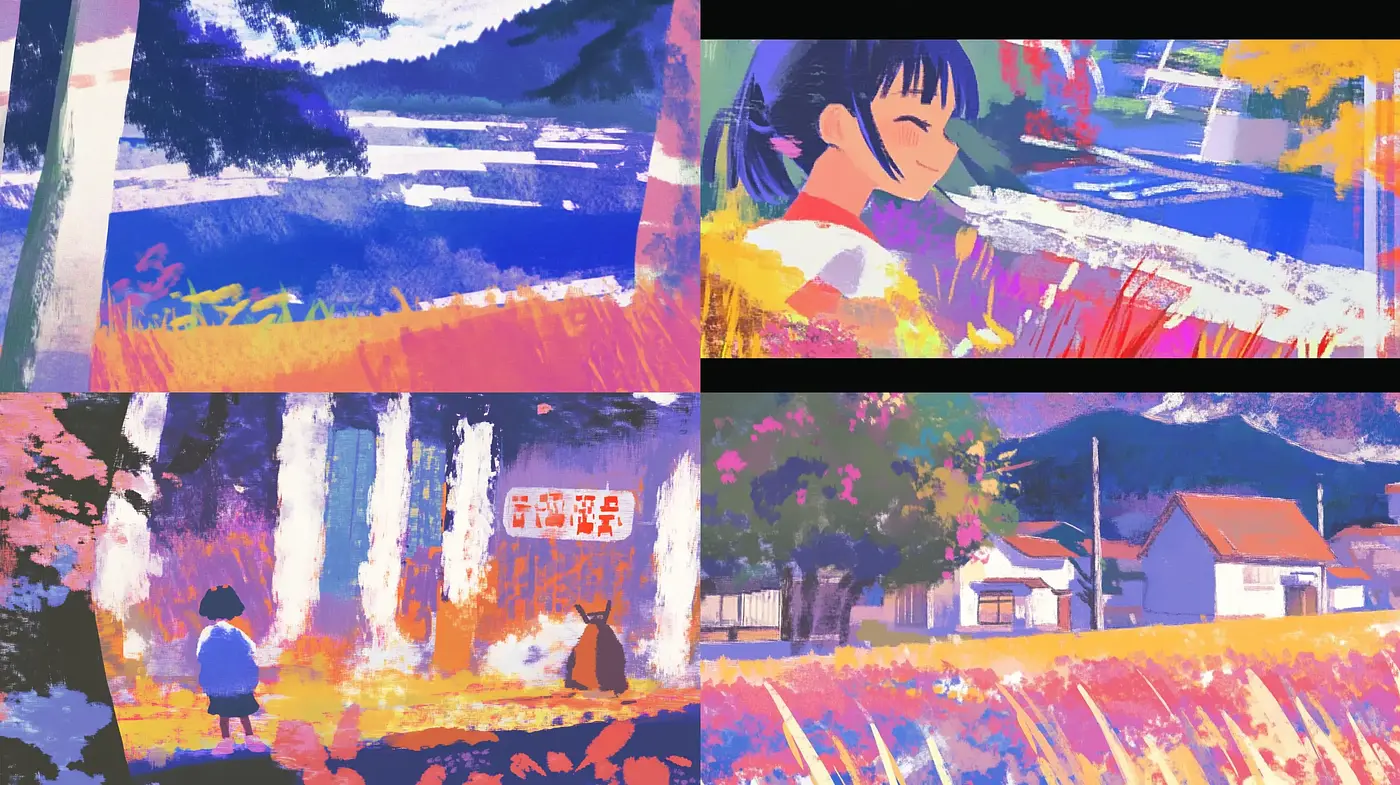 Chromatic Symphony of Expressive Brushstrokes and Pastel Harmony - Midjourney sref style