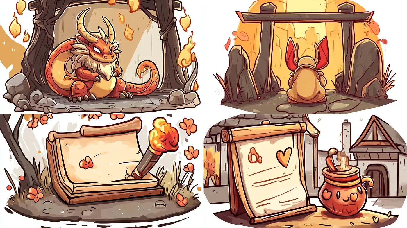 Whimsical Autumn Fantasy Illustration Style - Midjourney sref style