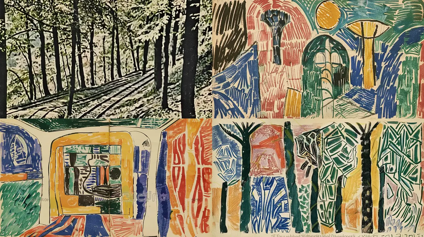 Abstract Expressionist Interpretations with a Fauvist Color Sensibility - Midjourney sref style