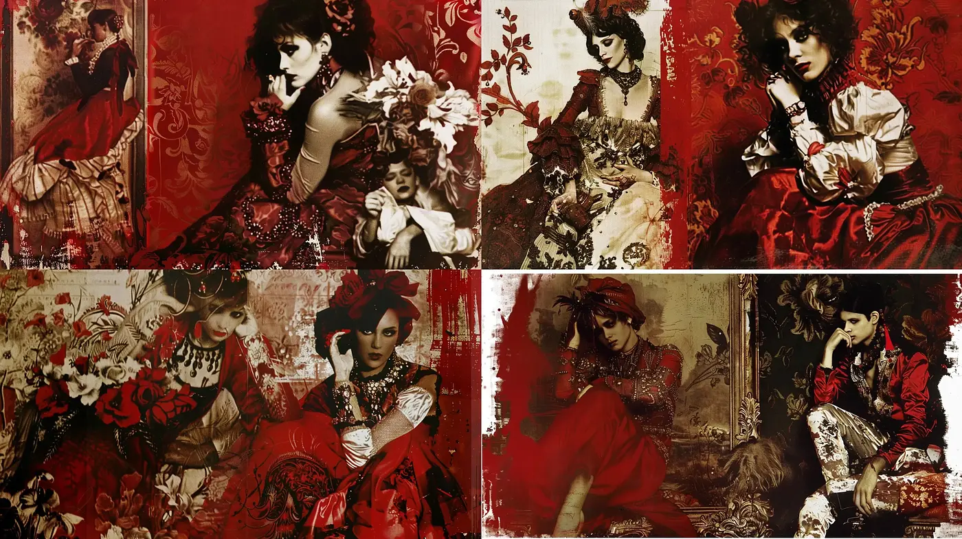Baroque Elegance with a Gothic Twist - Midjourney sref style