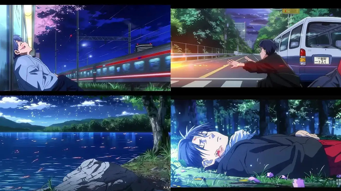 Cinematic and Emotional Anime Scenes with Vibrant Lighting and Rich Textures - Midjourney sref style
