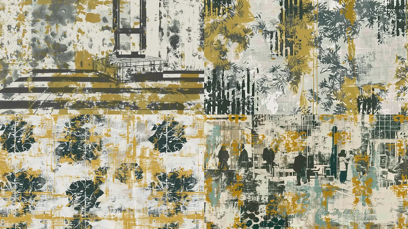Abstract Expressionist Fusion with Urban Decay Overtones - Midjourney sref style