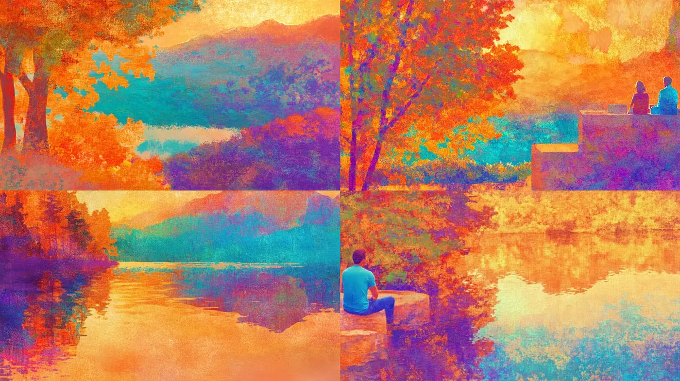 Warm Hues of Serenity: A Homage to Impressionist Sunset Vistas - Midjourney sref style