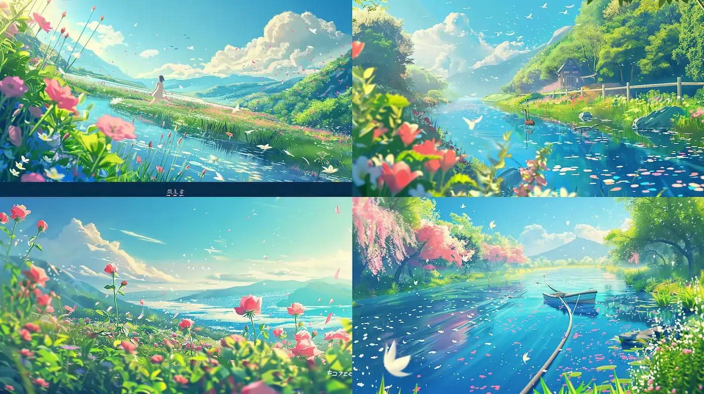 Lush and Serene Landscapes with a Dreamy Aesthetic - Midjourney sref style