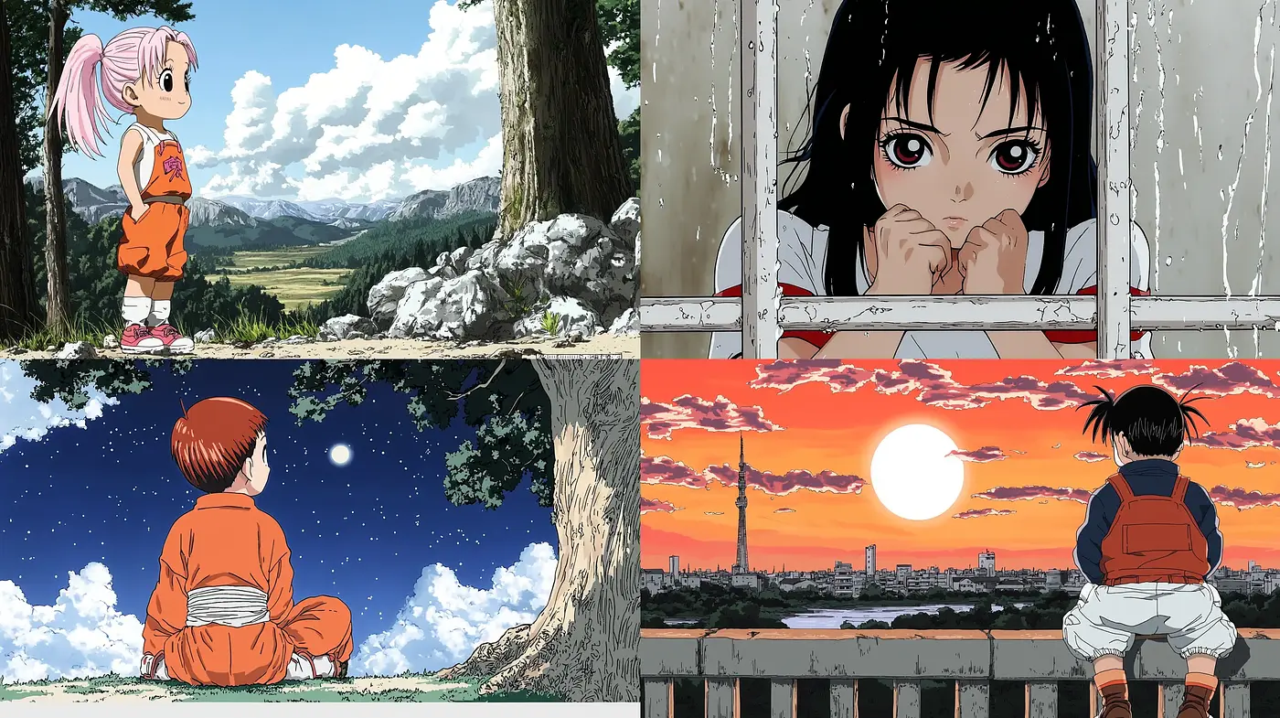 Ethereal Anime Vistas with a Cinematic Color Harmony - Midjourney sref style