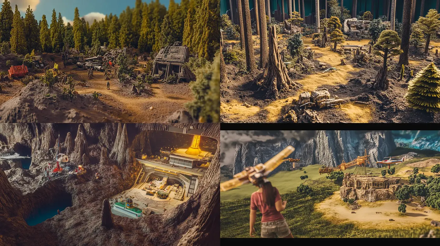 Dreamlike Sepia-Toned Wilderness Exploration - Midjourney sref style