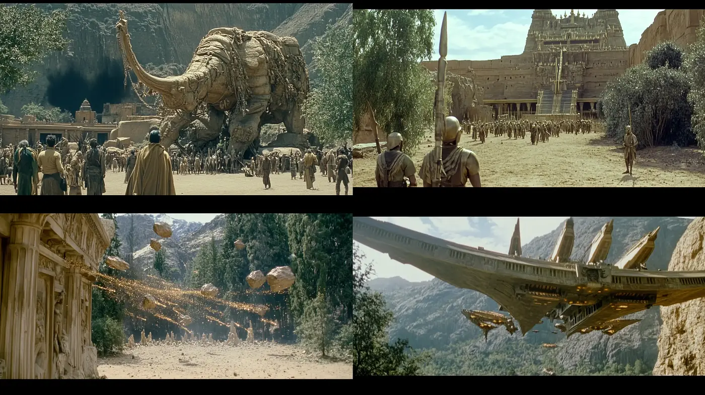 Epic Cinematic Tableaux with Warm Earth Tones and Rustic Hues - Midjourney sref style