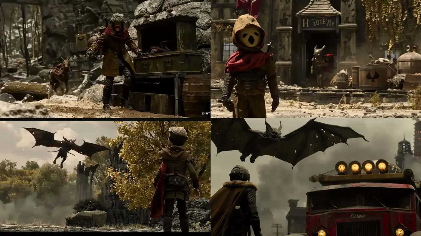 Dark Fantasy with Gritty Textures and Surreal Elements - Midjourney sref style