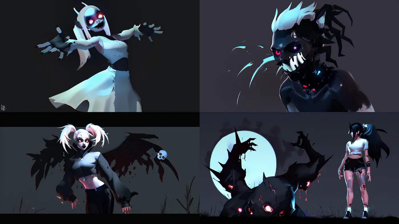 Eerie Nocturnal Digital Art with Surrealistic Overtones and Vivid Contrasts - Midjourney sref style