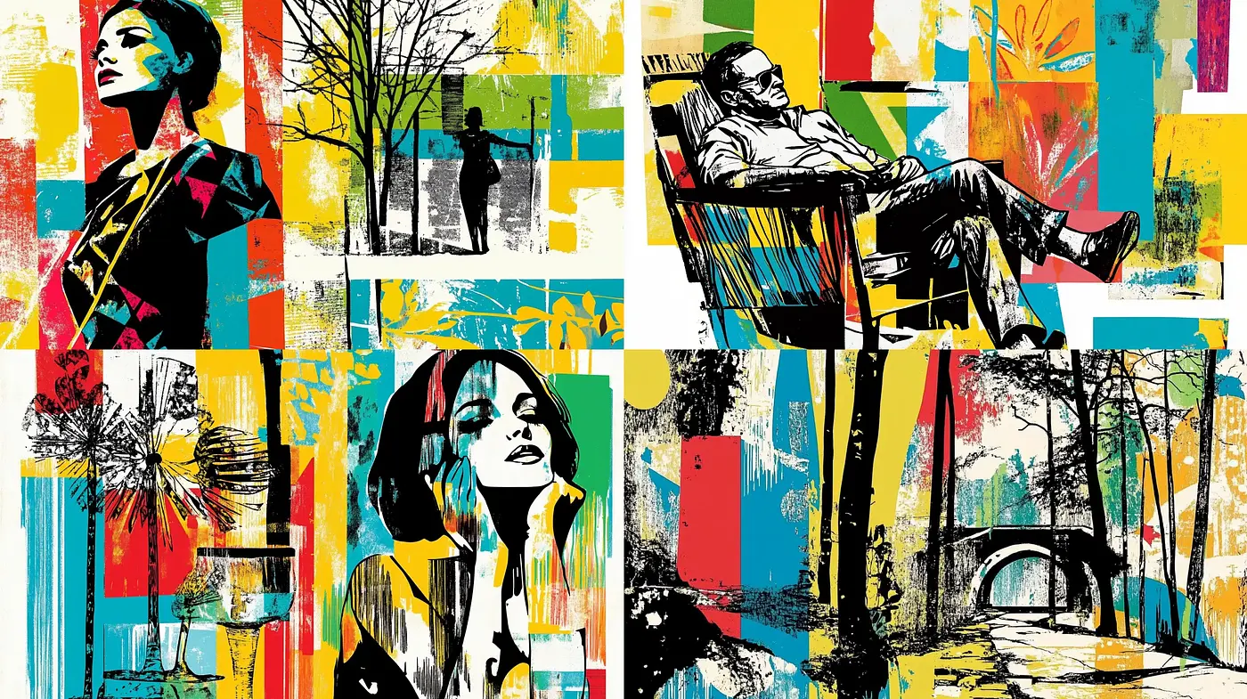 Vibrant Patchwork of Modernist Expressions - Midjourney sref style