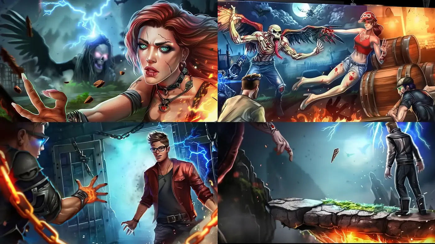 Dynamic Superhero Comic Book Illustration - Midjourney sref style
