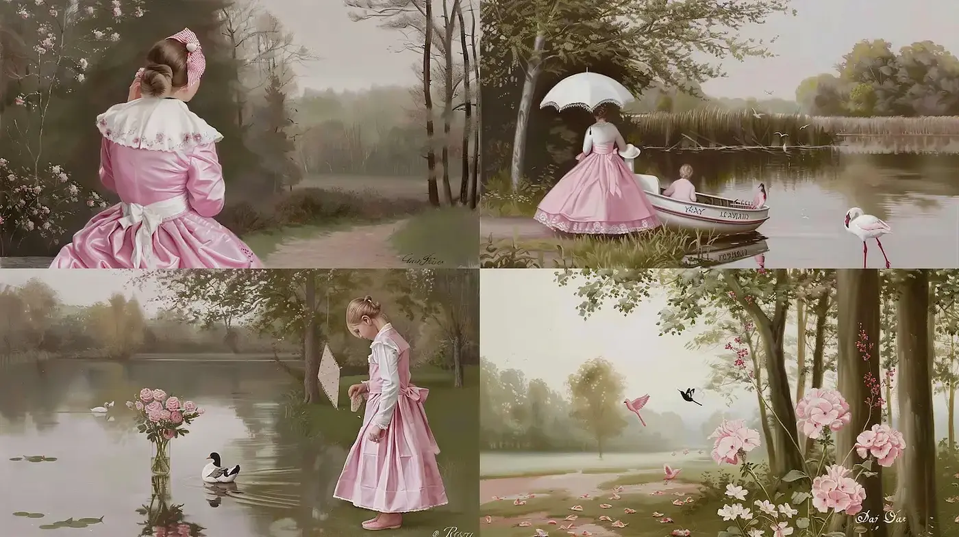 Pastel Elegance in Tranquil Nature - Midjourney sref style