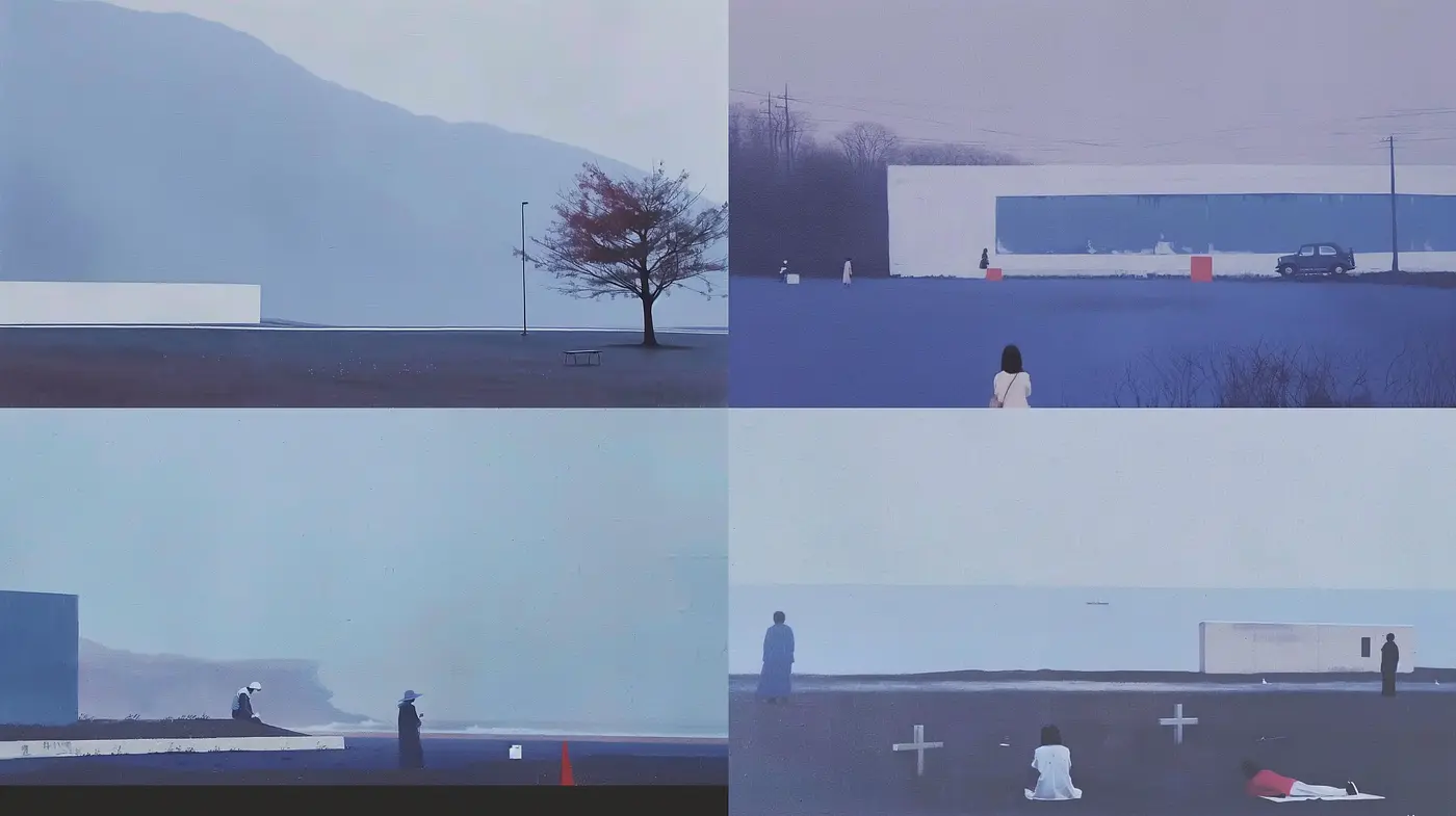 Ethereal Bleakness: A Consistent Mood of Melancholy and Solitude - Midjourney sref style