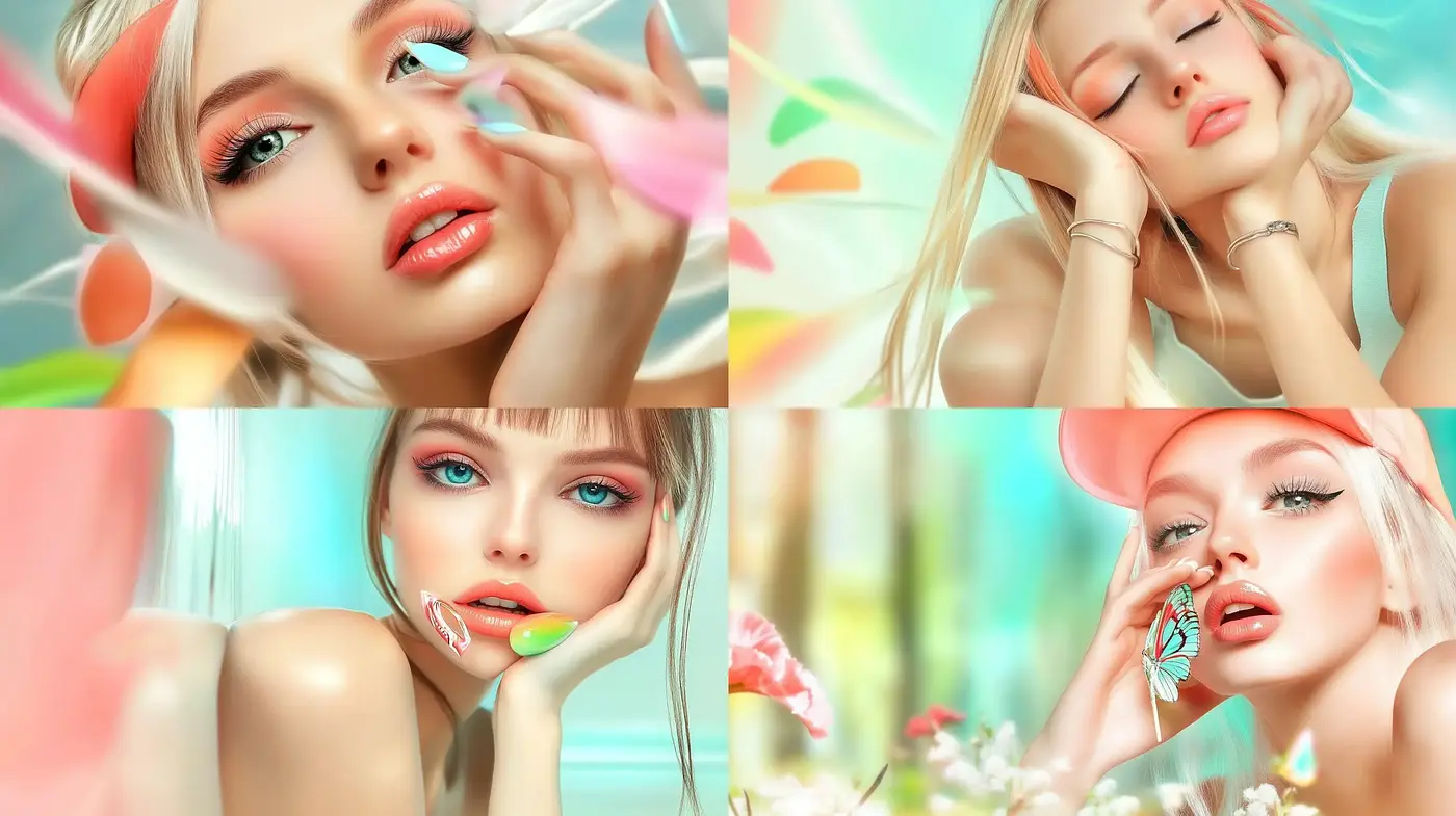 Candy-Colored Dreamscape with Surreal Glossy Overtones - Midjourney sref style