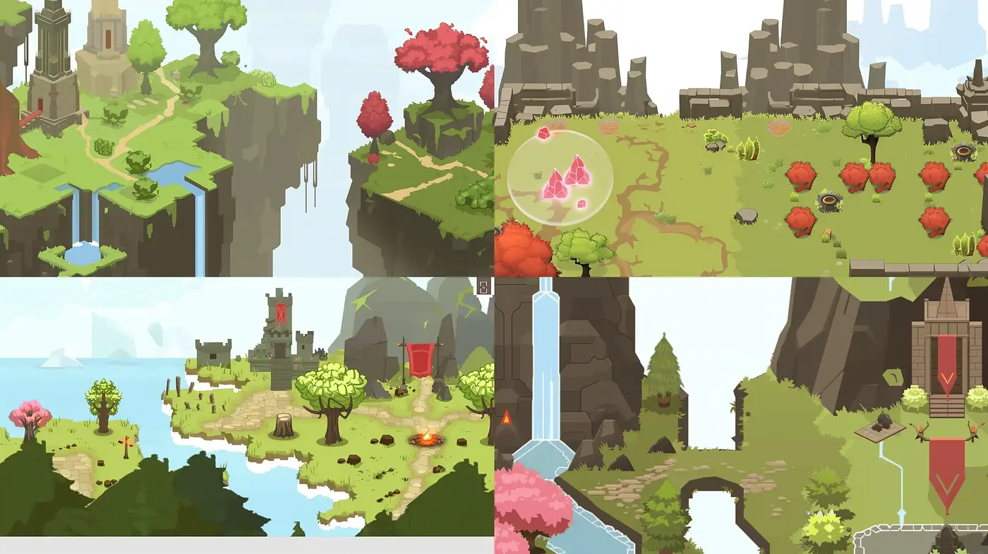 Idyllic Fantasy Landscapes with Pastel Harmony - Midjourney sref style