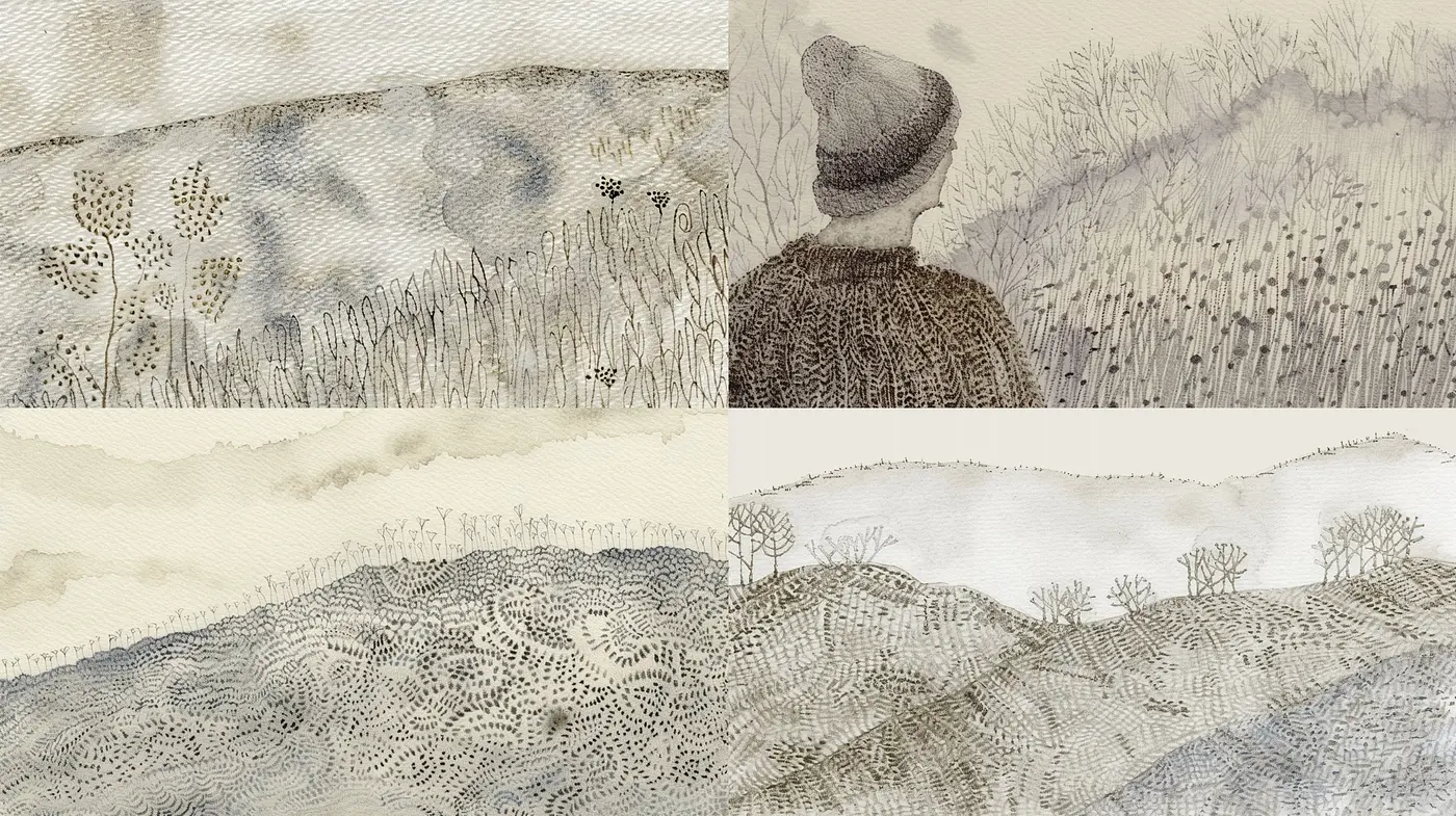 Delicate Sepia Serenity: A Homage to Earthy Tones and Textured Simplicity - Midjourney sref style