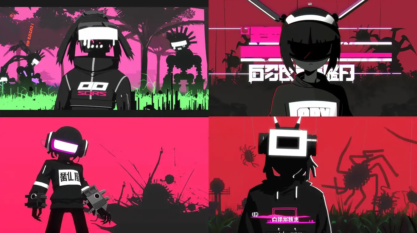 Futuristic Cyberpunk Aesthetic with a Bold Color Scheme - Midjourney sref style