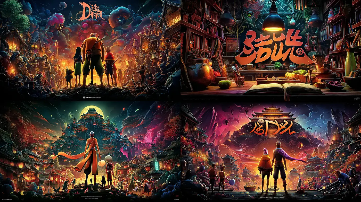 Visually Stunning Fantasy Scenes with Lush, Intricate Details - Midjourney sref style