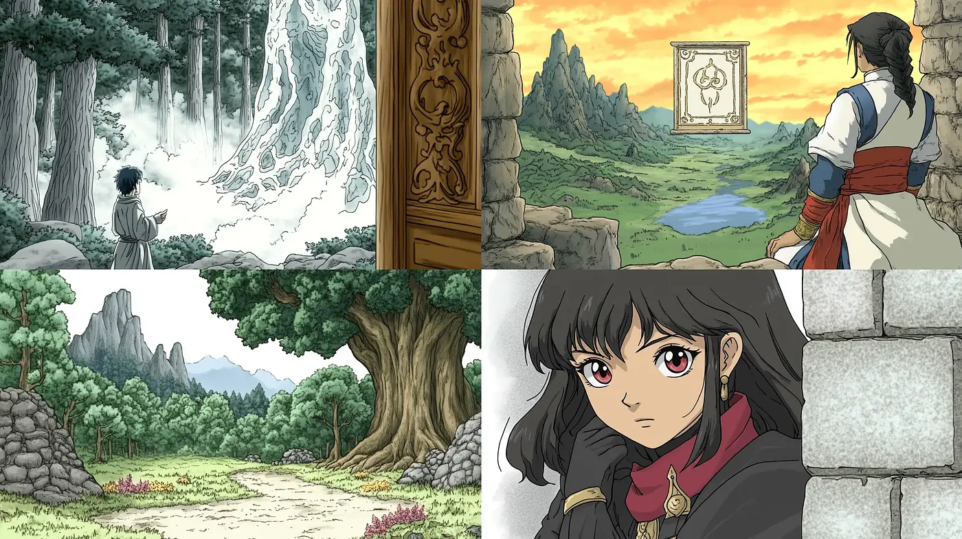 Harmonious Fusion of Classic Anime Aesthetics with Naturalistic Textures - Midjourney sref style