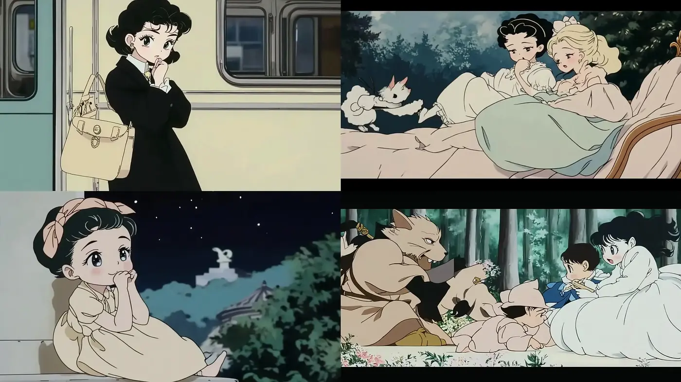 Nostalgic Serenity in Animated Pastels - Midjourney sref style