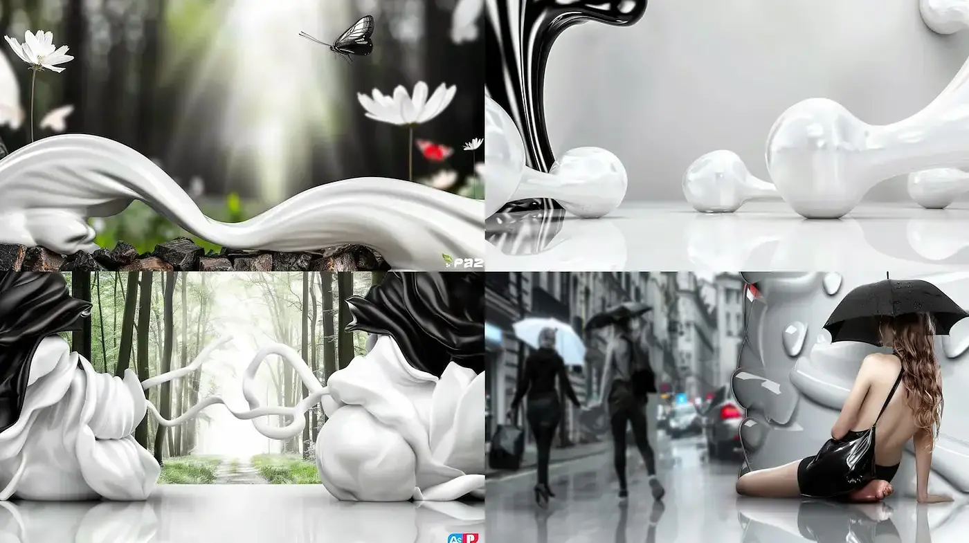 Organic and Fluid Aesthetic with a Modern Elegance - Midjourney sref style