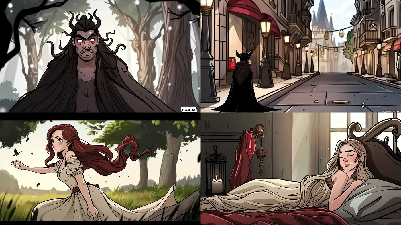 Evocative Storybook Illustrations with Consistent Warm Undertones - Midjourney sref style