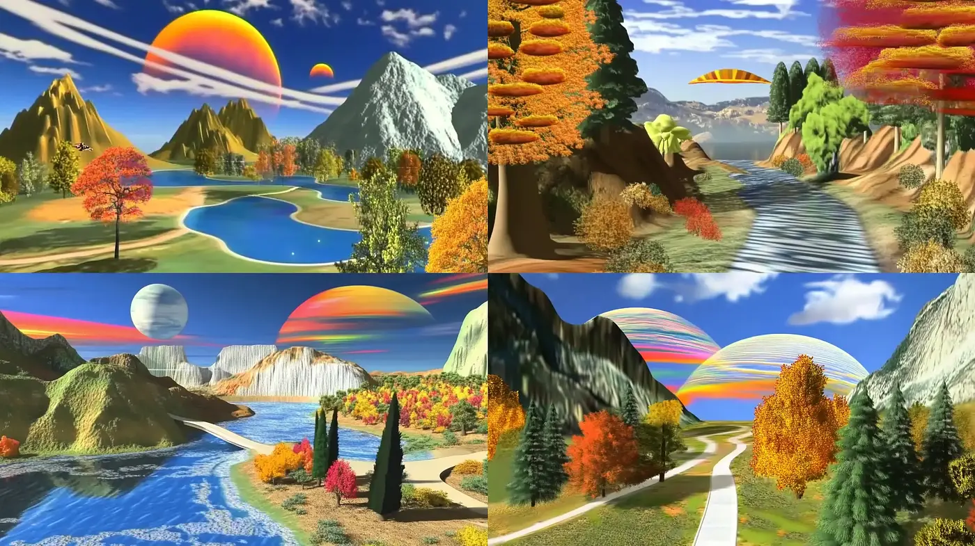 Surrealistic Autumnal Dreamscape with Luminous Overtones - Midjourney sref style
