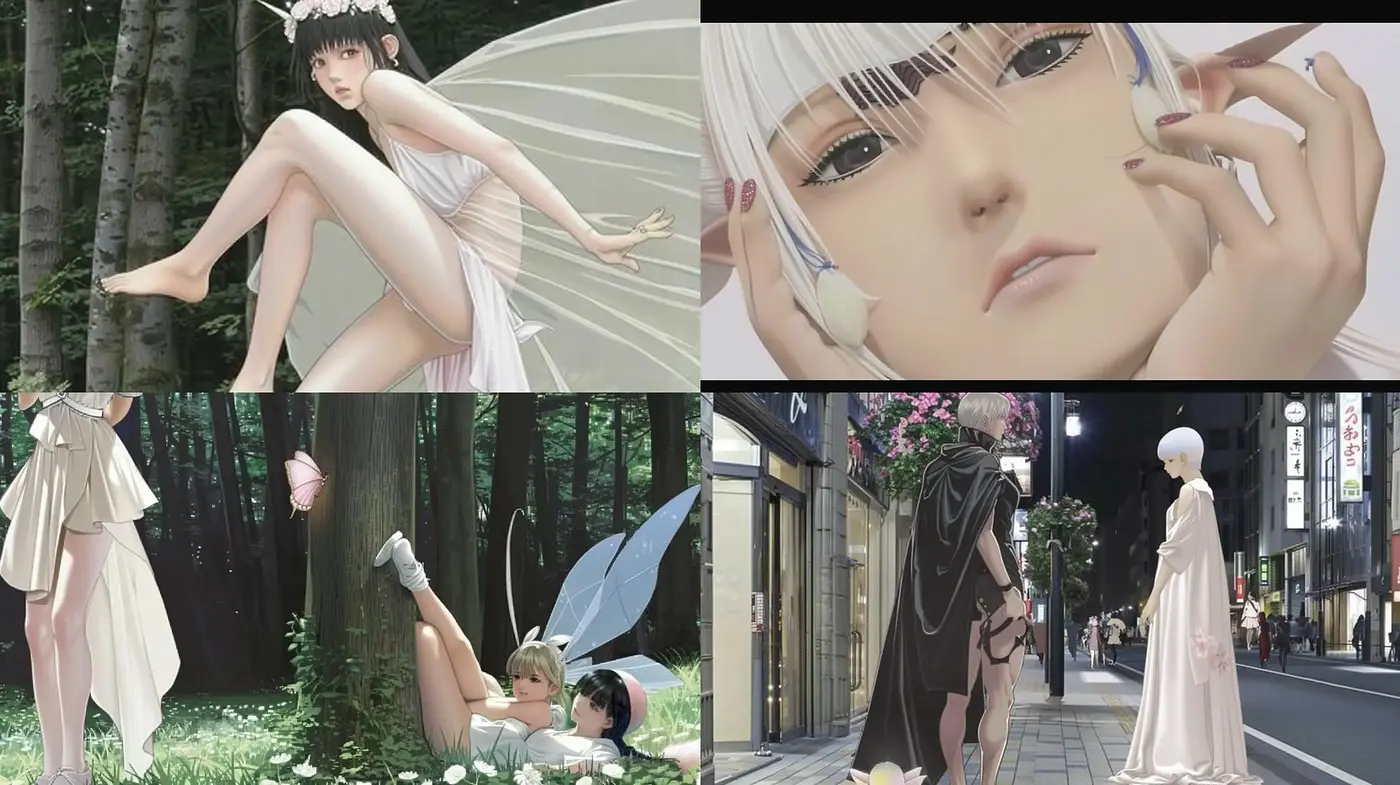 Ethereal Anime Dreamscape: A Fusion of Delicate Pastels and Digital Surrealism - Midjourney sref style