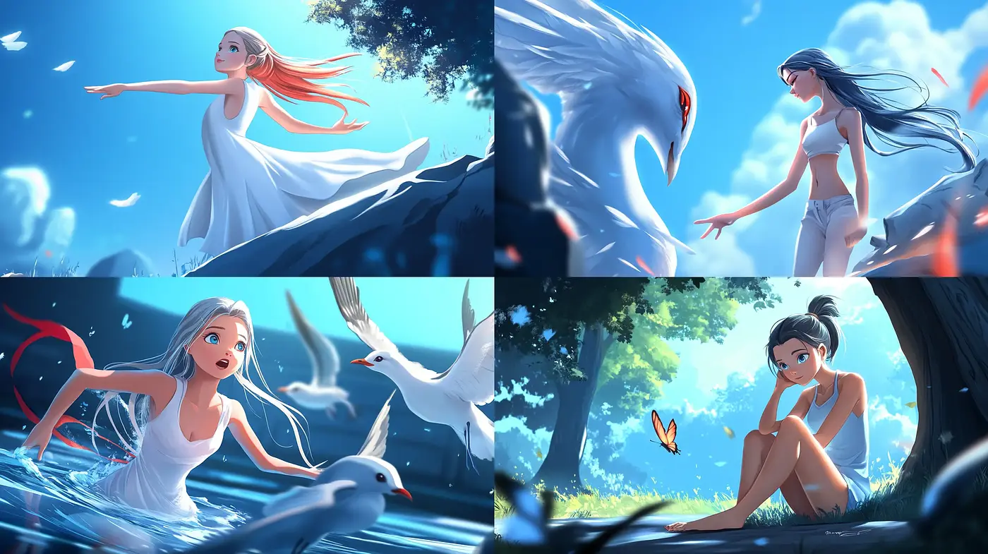 Serene Elegance in Ethereal Blue – A Digital Art Homage to Enchantment and Nature - Midjourney sref style