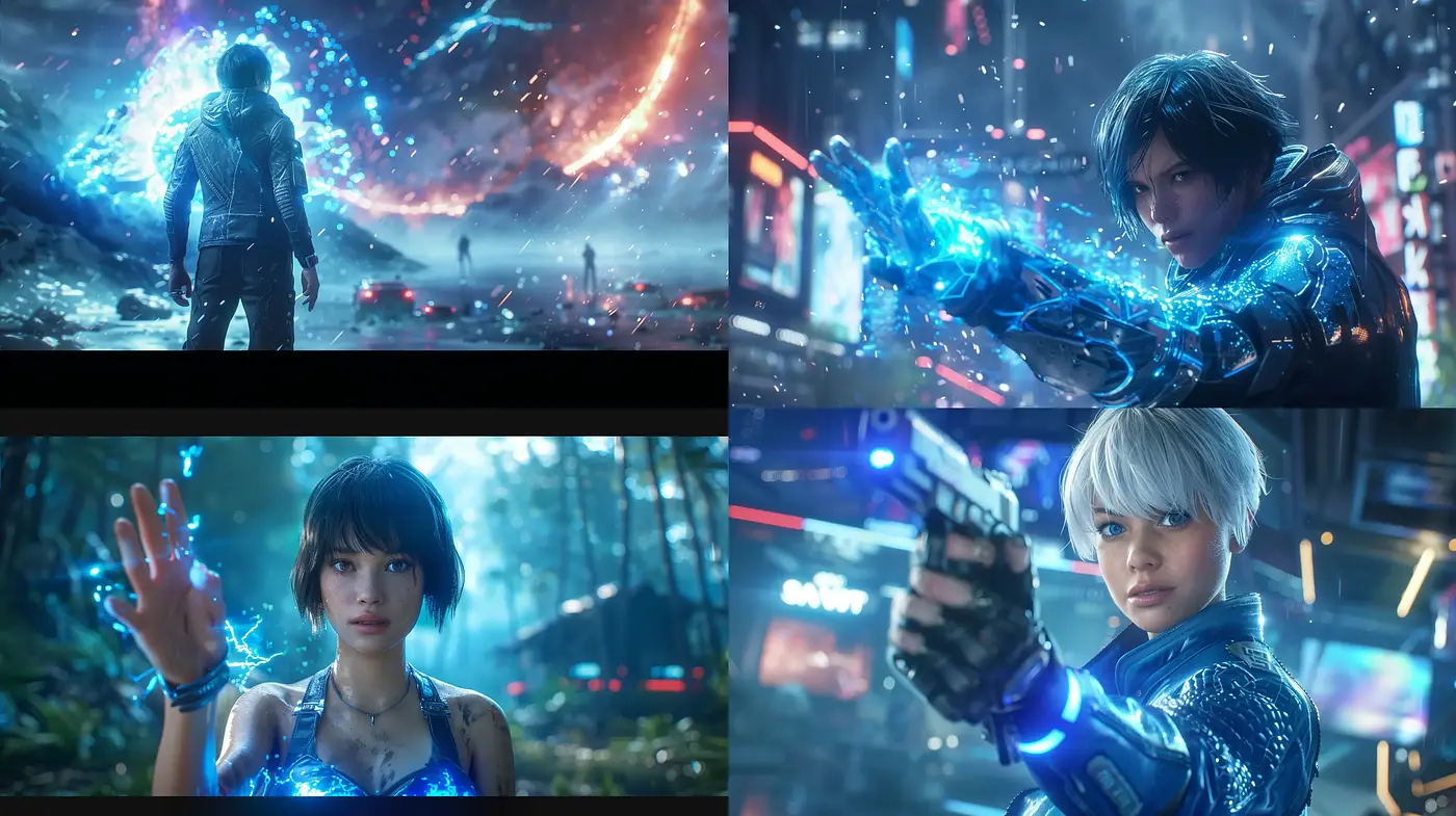 Futuristic Neon Dreamscape Portraiture - Midjourney sref style