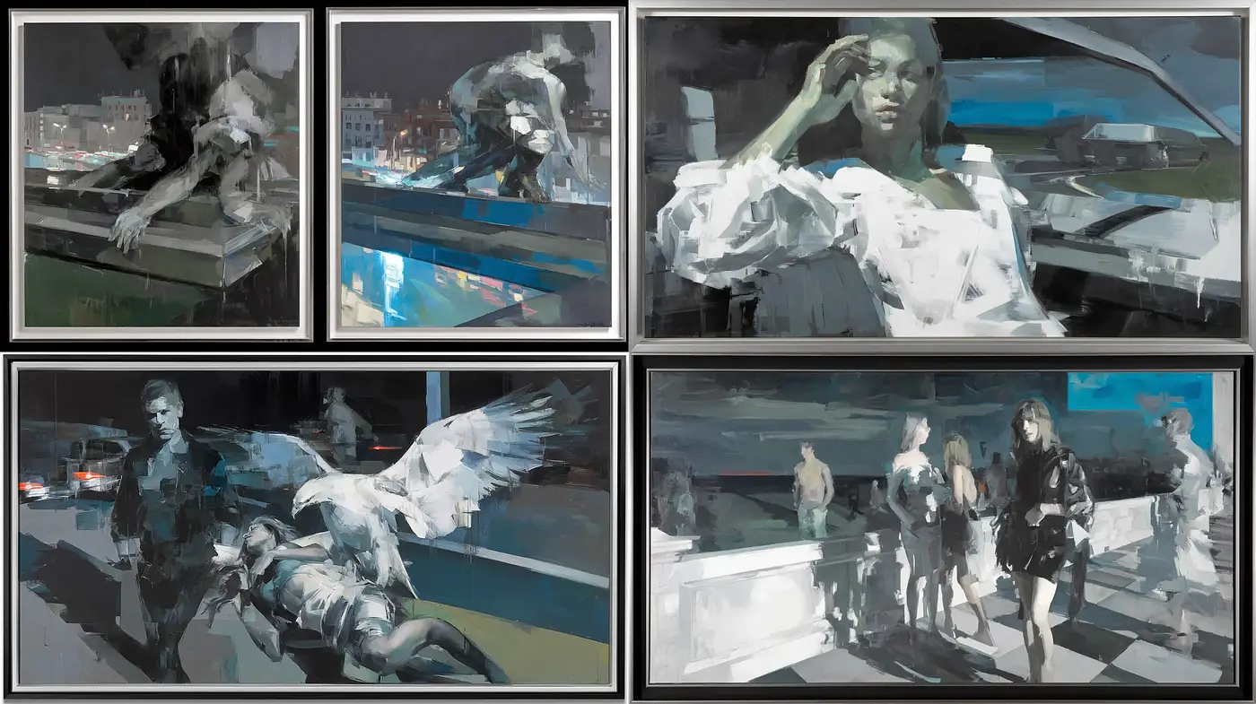 Contemporary Urban Surrealism with a Cinematic Touch - Midjourney sref style