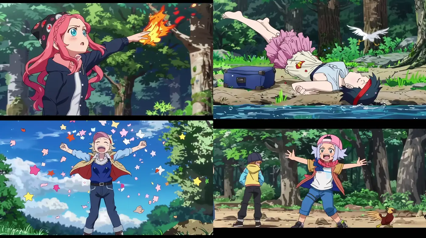 Lively Anime-Inspired Outdoor Adventures with Vivid Textures - Midjourney sref style