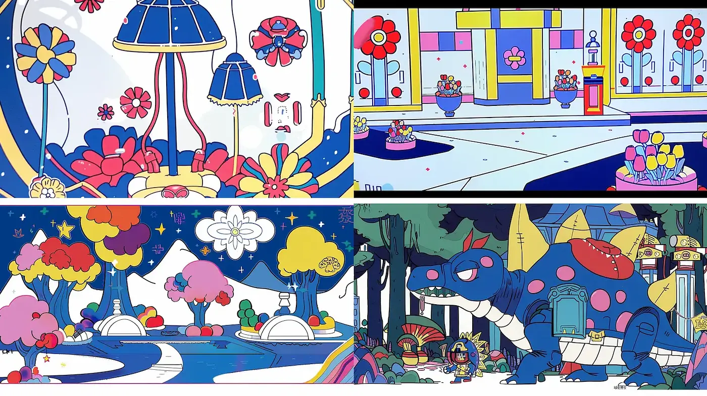 Vibrant and Playful Illustrated Worlds with a Quirky Flair - Midjourney sref style
