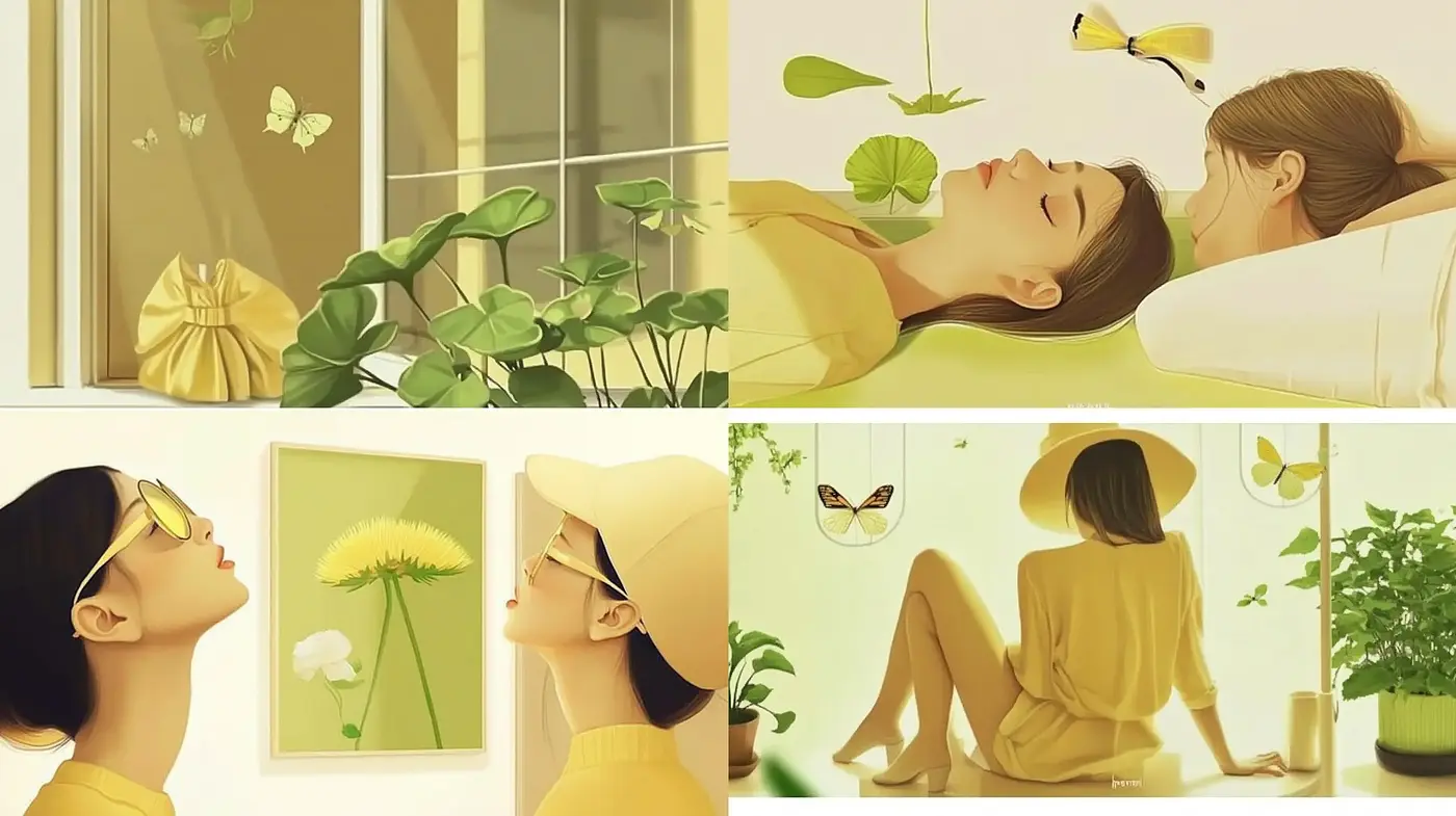 Serene Harmony in Soft Hues and Pastel Tones - Midjourney sref style