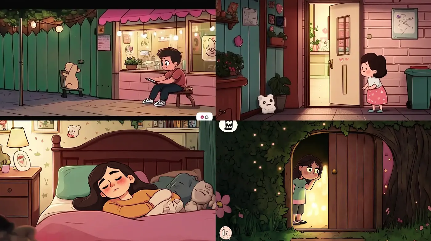 Warm and Cozy Storybook Illustration Aesthetic - Midjourney sref style