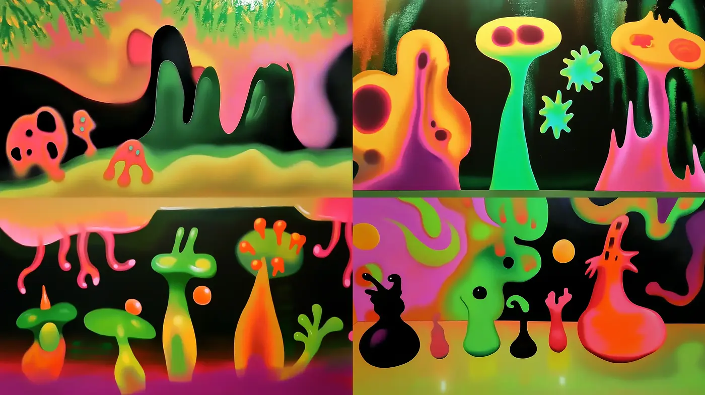 Psychedelic Dreamscape Fusion - Midjourney sref style