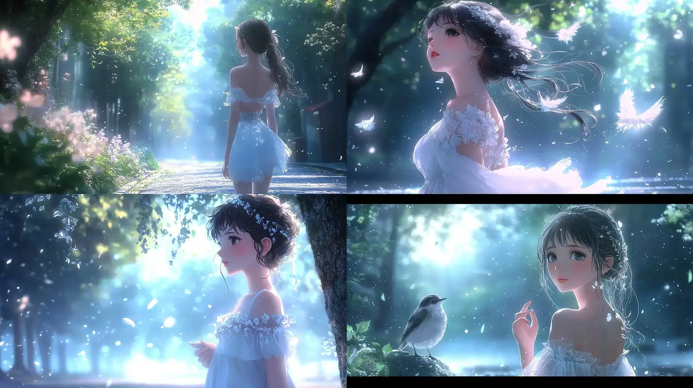 Ethereal Luminescence: An Enchanted Anime-Inspired Dreamscape - Midjourney sref style