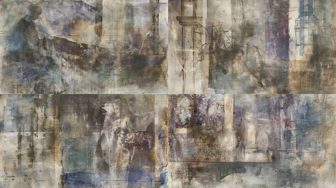 Antique Parchment Aesthetics with Aged Watercolor Fusion - Midjourney sref style