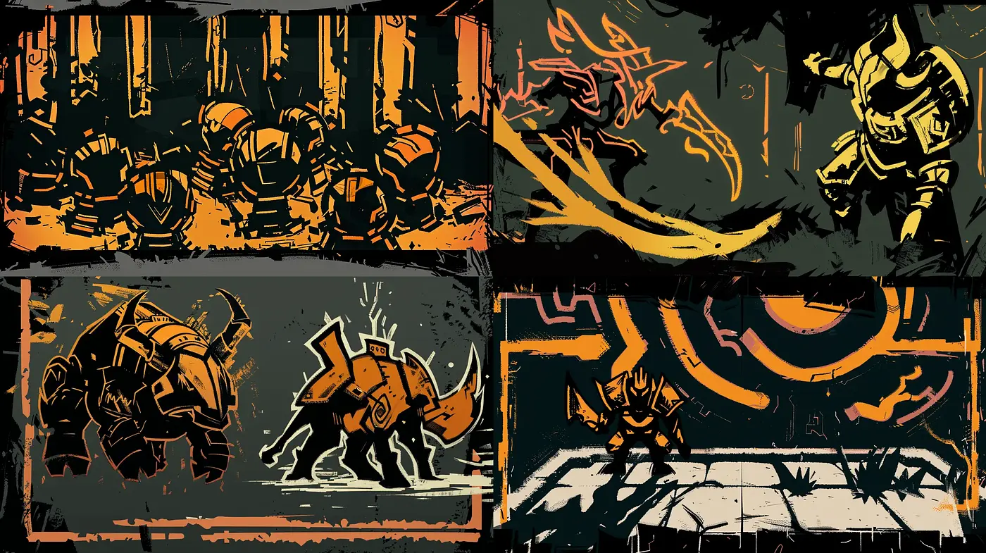 Stylized Graphic Novel Aesthetics with Expressive Black Contours and Vibrant Contrast - Midjourney sref style