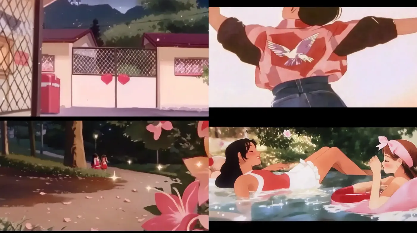 Warm Pastel Nostalgia with an Anime Essence - Midjourney sref style