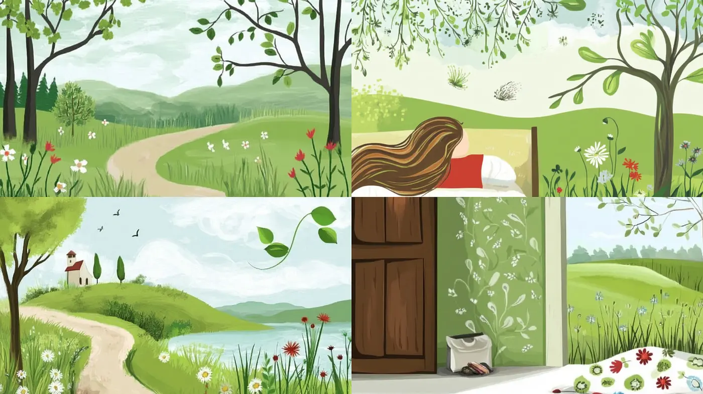 Whimsical, Nature-inspired Illustrations with a Cozy Atmosphere - Midjourney sref style