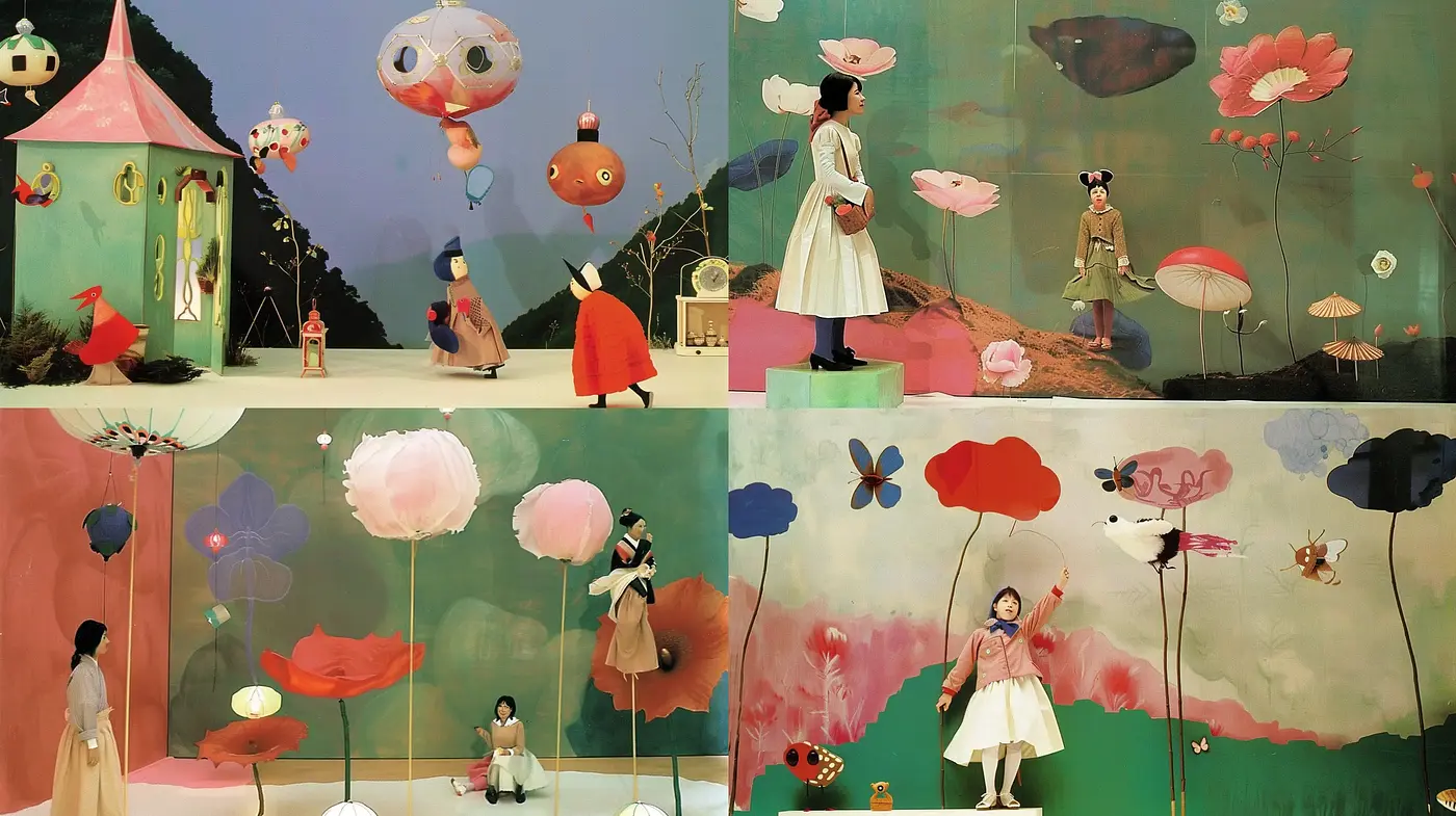 Whimsical Dreamscapes with Surrealist Overtones - Midjourney sref style