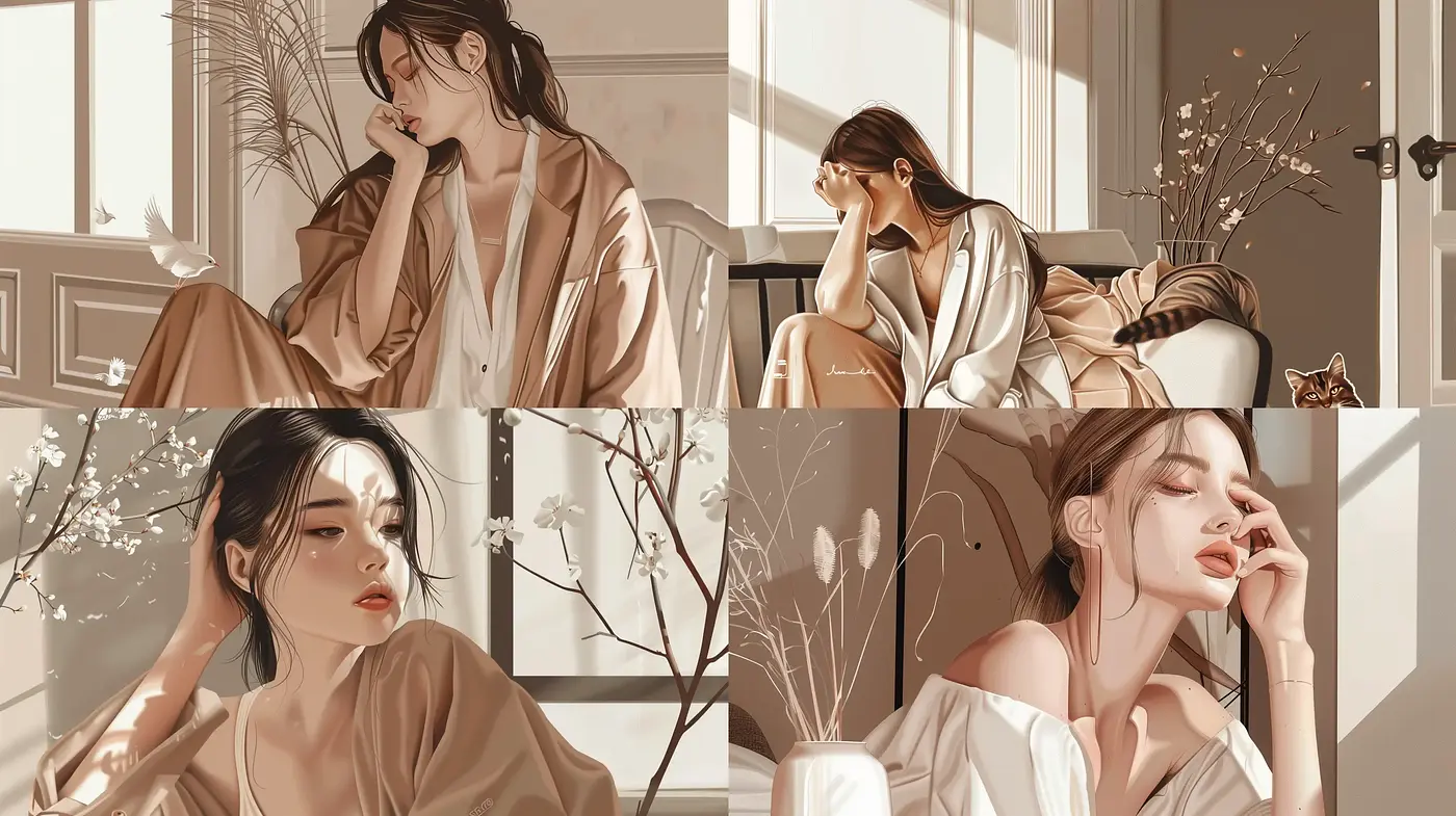 Sun-Kissed Sepia Serenity: A Peaceful Visual Narrative - Midjourney sref style