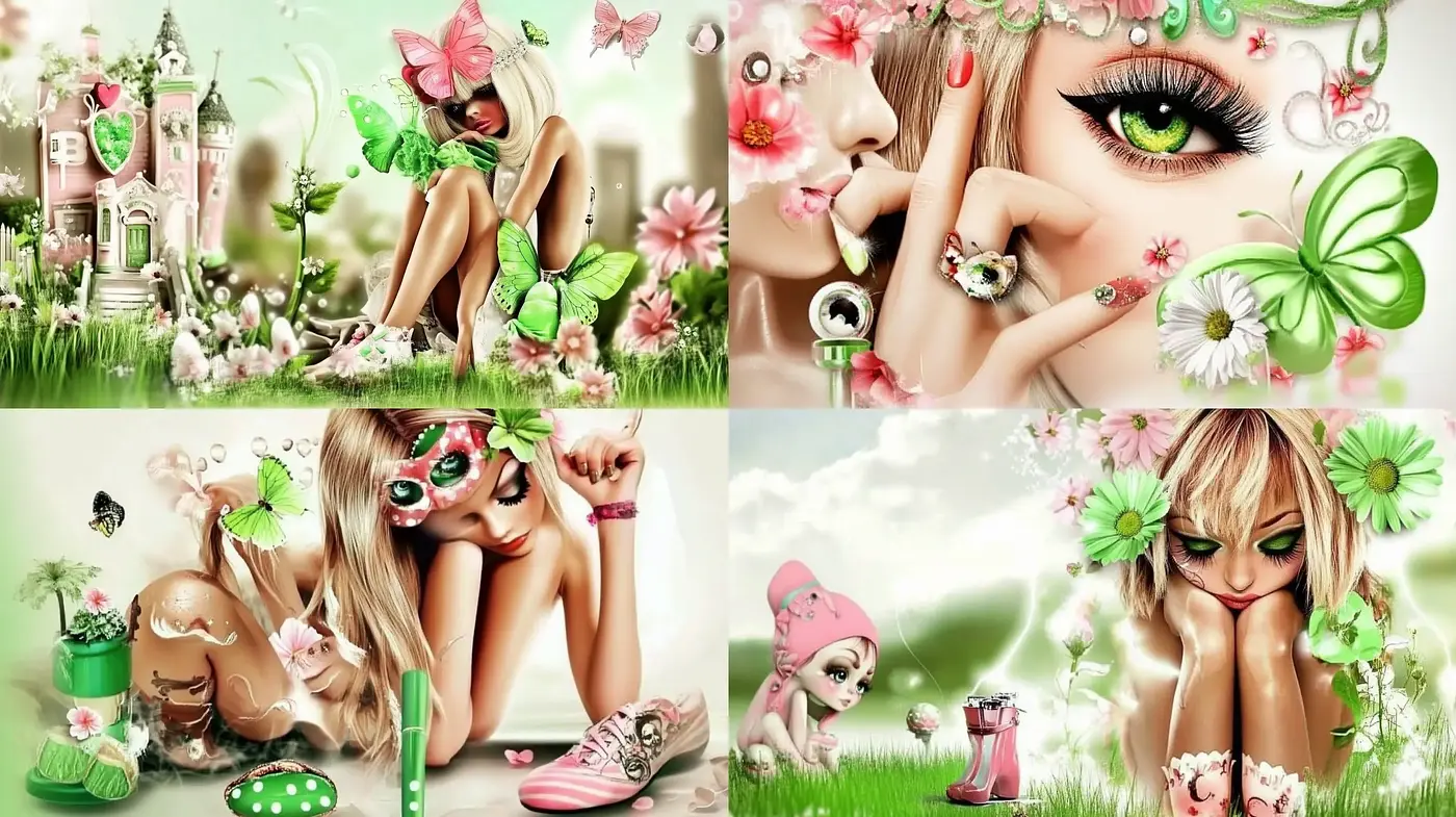Enchanted Spring Dreamscape with Surrealist Tendencies - Midjourney sref style